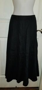 Liz Claiborne black linen skirt 8